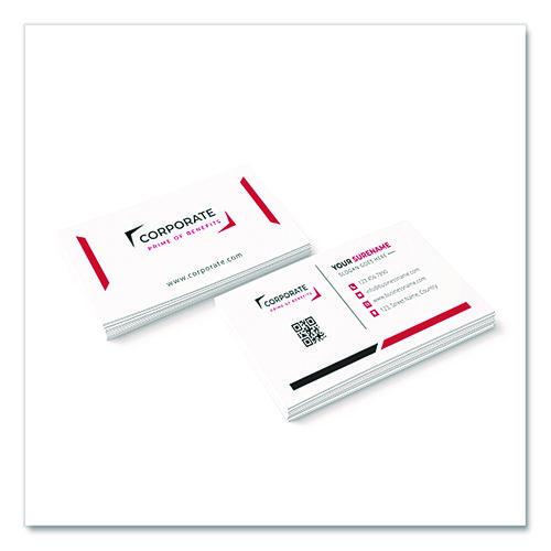 Image of Blanks/USA® BCT10B6WH Printable Microperforated Business Cards, Copier/Inkjet/Laser/Offset, 2 x 3.5, White, 10/Sheet, 100 Sheets/Pack