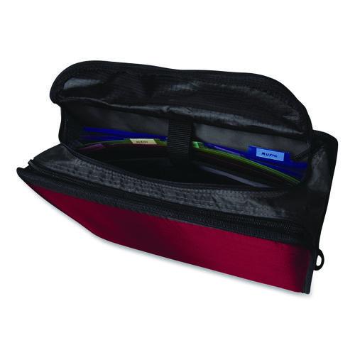 Image of Case it D-186 RED King Size Mighty Zip Tab Binder, 3 Rings, 4" Capacity, 11 X 8.5, Red