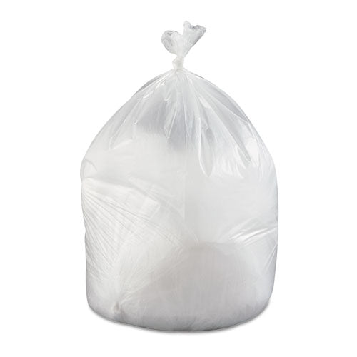 Image of Inteplast Group VALH3860N22 High-Density Commercial Can Liner Value Pack, 60 gal, 19 mic, 38" x 58", Clear, Interleaved Roll, 25 Bags/Roll, 6 Rolls/CT