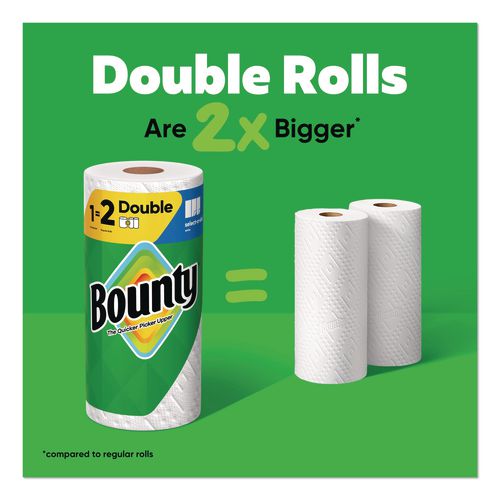 Image of Bounty® 80835948 Select-a-Size Kitchen Roll Paper Towels, 2-Ply, 5.9 x 11, White, 103 Sheets/Double Plus Roll, 8 Rolls/Pack
