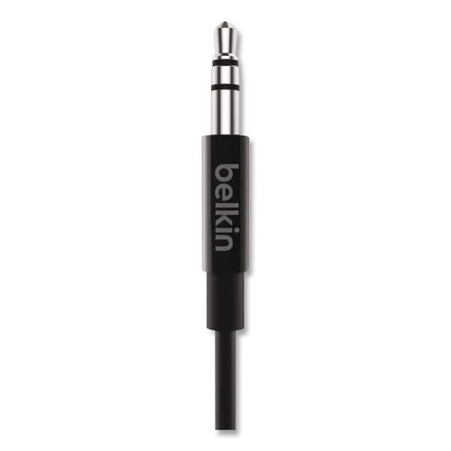 Image of Belkin® F7U079BT03-BLK RockStar 3.5mm Audio Cable with USB-C Connector, 3 ft, Black