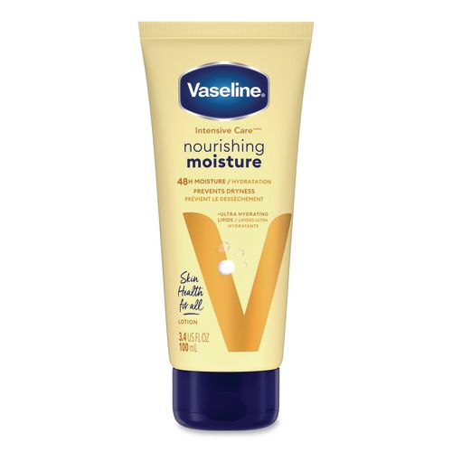 Image of Vaseline® 10305210044484 Intensive Care Nourishing Moisture Body Lotion, 3.4 oz Squeeze Tube