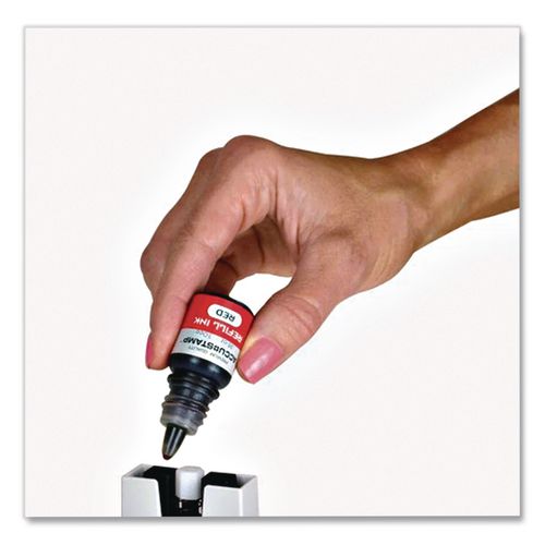 Image of COSCO Accu-Stamp Refill Ink, 0.35 Oz, Blue/red
