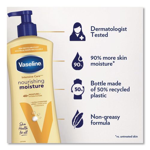 Image of Vaseline® 07900EA Intensive Care Nourishing Moisture Body Lotion, 20.3 oz Pump Bottle
