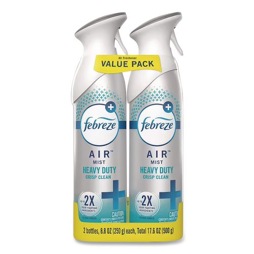 Image of Febreze® 97806 AIR, Crisp Clean, 8.8 oz Aerosol Spray, 2/Pack