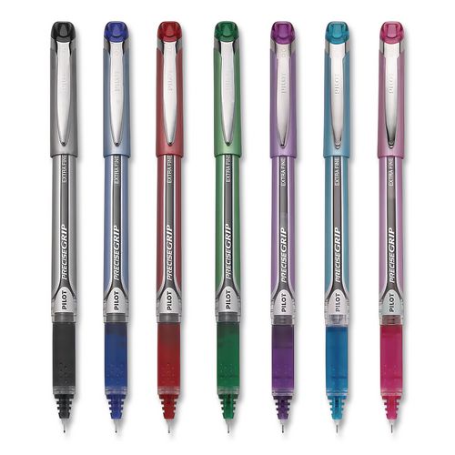Image of Pilot® 28864 Precise Grip Rollerball Pen, Stick, Extra-Fine 0.5 mm, Assorted Ink and Barrel Colors, 7/Pack