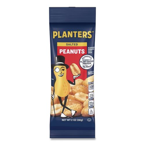 Image of Planters® GEN00360 Salted Peanuts, 2 Oz Packet, 144/carton