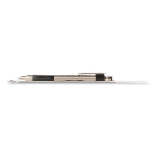 Image of Zebra® ZEB27111 F-301 Ballpoint Pen, Retractable, Fine 0.7 mm, Black Ink, Stainless Steel/Black Barrel
