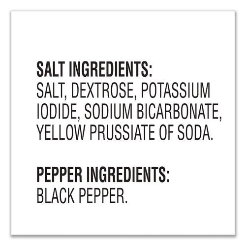 Image of Delectables® SUG60359 Salt And Pepper Shaker Combo, 4 Oz Salt Dispenser And 1.5 Oz Pepper Dispenser