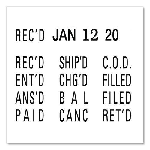 Image of COSCO 2000PLUS® 011227/010173 Classic Line Message Dater, Self-Inking, 12 Phrases, 5 Years, 1.75 X 0.25, Black