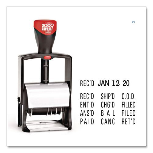 Image of COSCO 2000PLUS® 011227/010173 Classic Line Message Dater, Self-Inking, 12 Phrases, 5 Years, 1.75 X 0.25, Black