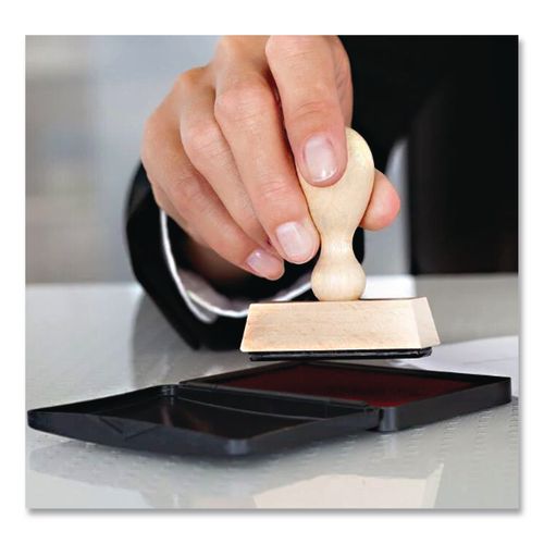 Image of COSCO 090410 2000 Plus One-Color Felt Stamp Pad, #1, 4.25" X 2.75", Red