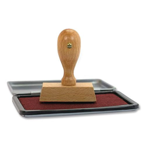 Image of COSCO 090410 2000 Plus One-Color Felt Stamp Pad, #1, 4.25" X 2.75", Red