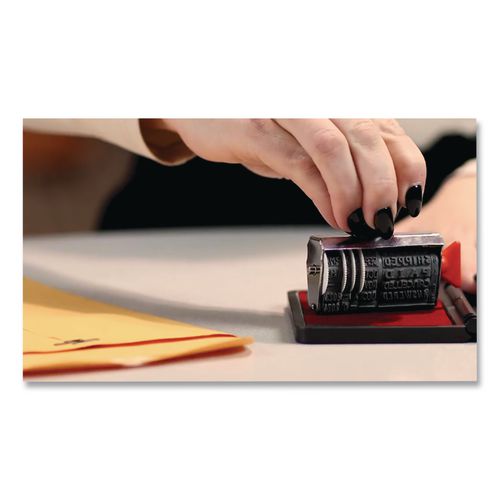 Image of COSCO 090411 2000 PLUS One-Color Felt Stamp Pad, #2, 6.25" x 3.5", Red