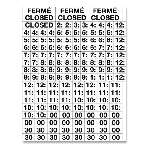 Image of COSCO 098071 Open/closed Business Hours Sign Kit, 8 X 12, Red