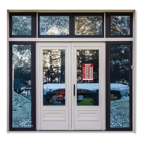 Image of COSCO 098071 Open/closed Business Hours Sign Kit, 8 X 12, Red