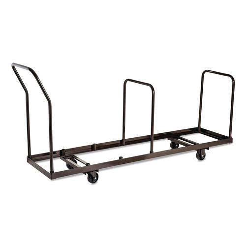 Image of NPS® DY35 Folding Chair Dolly For Vertical Storage, Metal, 1,100 lb Capacity, 19.25" x 81" x 38.5", Brown