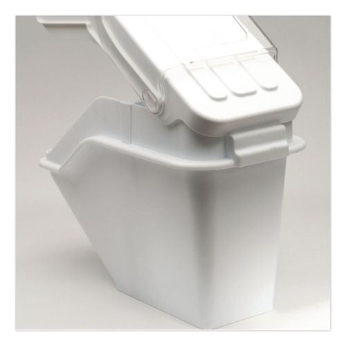 Image of Rubbermaid® Commercial FG9G5700WHT ProSave Shelf Ingredient Bins, 5.4 gal, 11.5 x 23.5 x 16.88, White, Plastic