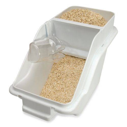 Image of Rubbermaid® Commercial FG9G5700WHT ProSave Shelf Ingredient Bins, 5.4 gal, 11.5 x 23.5 x 16.88, White, Plastic