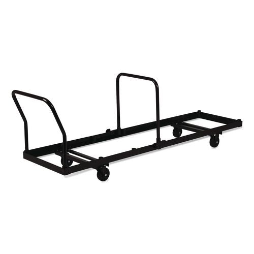 Image of NPS® DY35 Folding Chair Dolly For Vertical Storage, Metal, 1,100 lb Capacity, 19.25" x 81" x 38.5", Brown