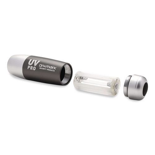 Image of Dri-Mark® UVPROPLUS-B UV Pro Ultraviolet Counterfeit Detector for USD and Most International Currencies, Black/Silver
