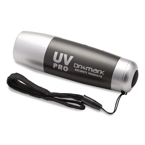 Image of Dri-Mark® UVPROPLUS-B UV Pro Ultraviolet Counterfeit Detector for USD and Most International Currencies, Black/Silver