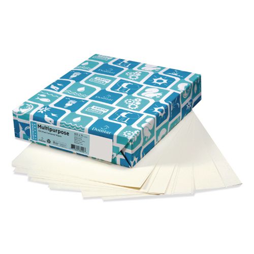 Image of Domtar 94254 EarthChoice Cover Stock, Index, 96 Bright, 110 lb Index Weight, 8.5 x 11, Bright White, 250/Pack