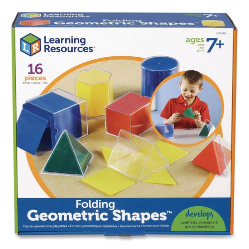 Image of Learning Resources® LER0921 Folding Geometric Shapes, Grades 2 to 6, 16 Pieces