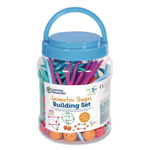 Image of Learning Resources® LER1776 Geometric Shapes Building Set, Grades K to 5, 170 Pieces