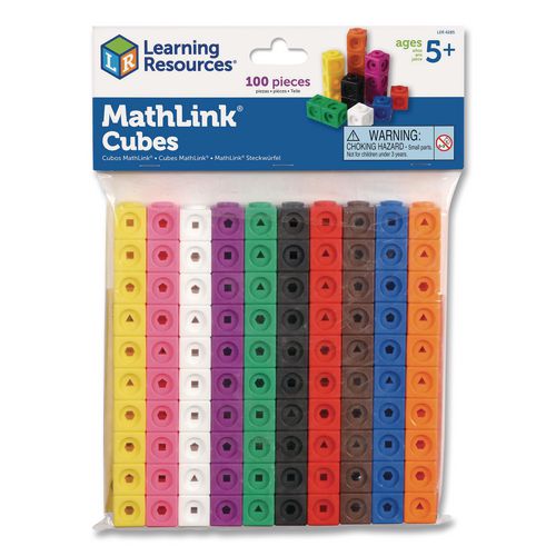 Image of Learning Resources® LER4285 MathLink Cubes, Grades 1 to 3, 100 Pieces