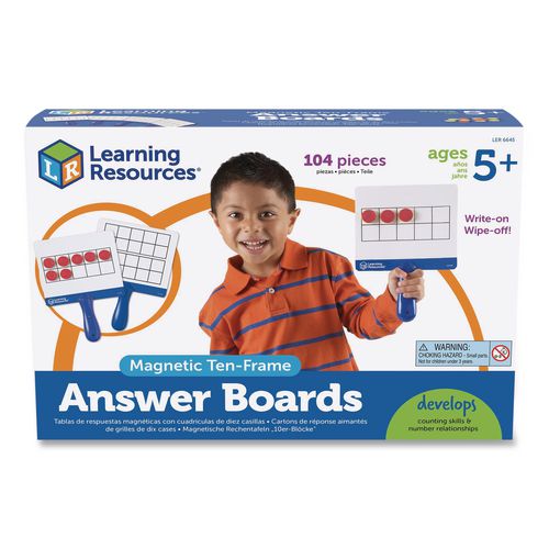 Image of Learning Resources® LER6645 Magnetic Ten-Frame Answer Boards, Ages 5 and Up, 104 Pieces