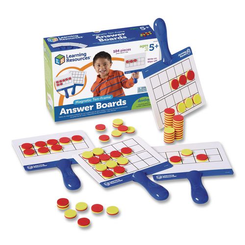 Image of Learning Resources® LER6645 Magnetic Ten-Frame Answer Boards, Ages 5 and Up, 104 Pieces