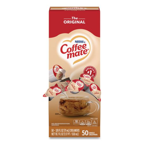Image of Coffee mate® 11001124 Liquid Coffee Creamer, Original, 0.38 Oz Mini Cups, 50/box