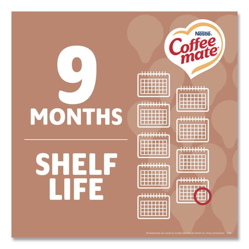 Image of Coffee mate® 11002807 Liquid Coffee Creamer, Cafe Mocha, 0.38 oz Mini Cups, 50/Box, 4 Boxes/Carton