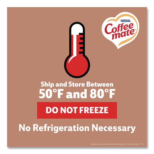 Image of Coffee mate® 11002807 Liquid Coffee Creamer, Cafe Mocha, 0.38 oz Mini Cups, 50/Box, 4 Boxes/Carton
