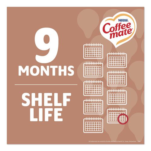 Image of Coffee mate® 11002807 Liquid Coffee Creamer, Cafe Mocha, 0.38 Oz Mini Cups, 50/box