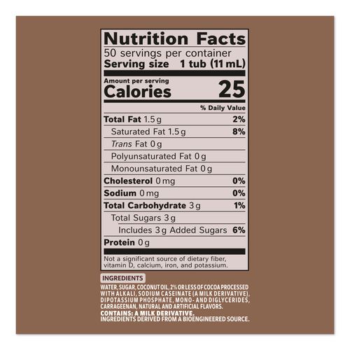 Image of Coffee mate® 11002807 Liquid Coffee Creamer, Cafe Mocha, 0.38 Oz Mini Cups, 50/box