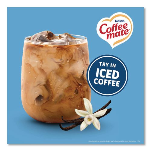 Image of Coffee mate® 11001206 Liquid Coffee Creamer, French Vanilla, 0.38 oz Mini Cups, 50/Box, 4 Boxes/Carton