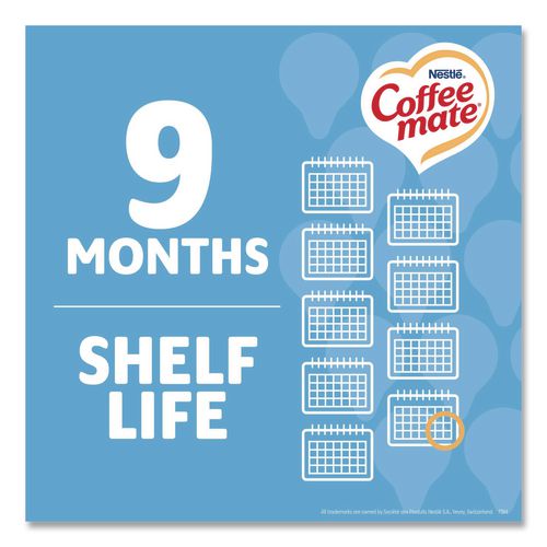 Image of Coffee mate® 11001206 Liquid Coffee Creamer, French Vanilla, 0.38 oz Mini Cups, 50/Box, 4 Boxes/Carton