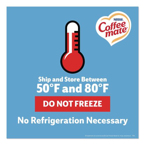 Image of Coffee mate® 11001206 Liquid Coffee Creamer, French Vanilla, 0.38 oz Mini Cups, 50/Box, 4 Boxes/Carton