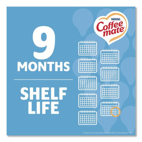 Image of Coffee mate® 11001206 Liquid Coffee Creamer, French Vanilla, 0.38 Oz Mini Cups, 50/box