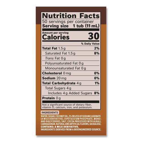 Image of Coffee mate® 12384196 Liquid Coffee Creamer, Snickers, 0.38 oz Mini Cups, 50/Box