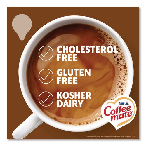 Image of Coffee mate® 12384196 Liquid Coffee Creamer, Snickers, 0.38 oz Mini Cups, 200/Carton