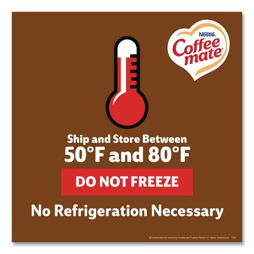 Image of Coffee mate® 12384196 Liquid Coffee Creamer, Snickers, 0.38 oz Mini Cups, 200/Carton