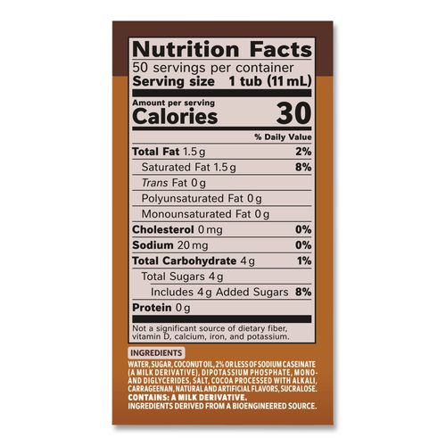 Image of Coffee mate® 12384196 Liquid Coffee Creamer, Snickers, 0.38 oz Mini Cups, 200/Carton