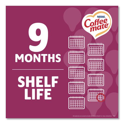 Image of Coffee mate® 12314294 Liquid Coffee Creamer, Salted Caramel Chocolate, 0.38 oz Mini Cups, 50/Box, 4 Boxes/Carton