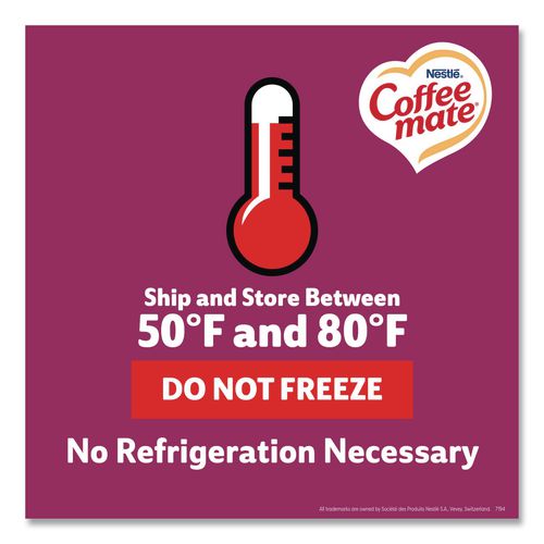 Image of Coffee mate® 12314294 Liquid Coffee Creamer, Salted Caramel Chocolate, 0.38 Oz Mini Cups, 50/box