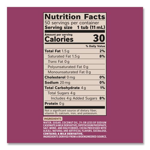 Image of Coffee mate® 12314294 Liquid Coffee Creamer, Salted Caramel Chocolate, 0.38 Oz Mini Cups, 50/box
