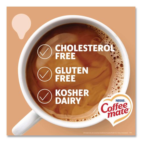 Image of Coffee mate® 12182156 Liquid Coffee Creamer, Vanilla Caramel, 0.38 Oz Mini Cups, 50/box