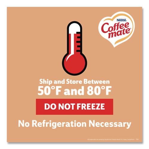 Image of Coffee mate® 12182156 Liquid Coffee Creamer, Vanilla Caramel, 0.38 Oz Mini Cups, 50/box